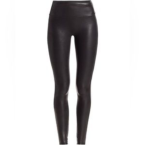 Spanx Faux Black Leather Legging size L
